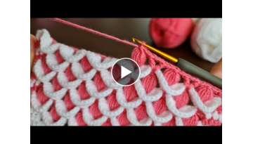 Super Very Easy Crochet Knitting Pattern - Çok Kolay Tığ İşi Harika Örgü Modeli..
